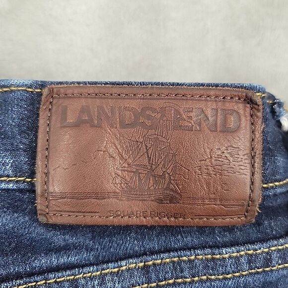 Lands' End Mens Jeans Square Rigger Size 32x29 Straight Leg Dark Blue Denim - Picture 5 of 12